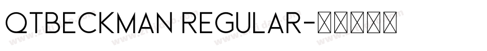 QTBeckman Regular字体转换